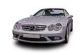 Mercedes-Benz SL-Class 5th gen (R230), 2001Ã¢â¬â2007. White background Royalty Free Stock Photo