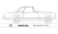 Mercedes Benz 230 SL famous vintage sport car