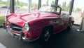 Mercedes Benz 300SL red cabiolet retro car