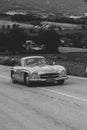 MERCEDES-BENZ 300 SL W 198 1955 an old racing car in rally Mille Miglia 2020 the famous italian historical race 1927-1957v Royalty Free Stock Photo