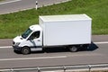 Mercedes-Benz Sprinter van on motorway Royalty Free Stock Photo