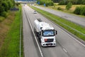 Mercedes-Benz Tank Truck Transports Diesel Fuel Royalty Free Stock Photo