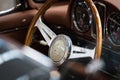 Mercedes-Benz W 198 roadster steering wheel Royalty Free Stock Photo