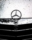Mercedes black and white Royalty Free Stock Photo