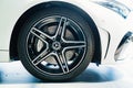 Mercedes car wheel. car dealership of the official dealer of German cars.