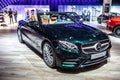 Mercedes E220d cabriolet at Brussels Motor Show, Fifth generation, A238, E-Class cabrio car produced by Mercedes-Benz Royalty Free Stock Photo