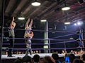 Mercedes Martinez puts Sumie Sakai in a standing suplex during her Unify Kaimana Womens Championship defence at Hawaiian Brians