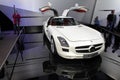 The Mercedes SLS AMG supercar Royalty Free Stock Photo