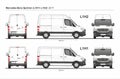 Mercedes Sprinter Cargo Van L1H1 and L1H2 2017 Royalty Free Stock Photo