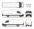 Mercedes Sprinter Cargo Van L4H2 RWD 2018 Royalty Free Stock Photo