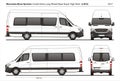 Mercedes Sprinter Extra LWB Super High Roof Combi Van L4H3 2017 Royalty Free Stock Photo