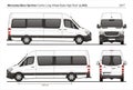 Mercedes Sprinter LWB High Roof Passenger Van L3H2 2017 Royalty Free Stock Photo