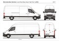 Mercedes Sprinter LWB Super High Roof Cargo Van L3H3 2017 Royalty Free Stock Photo