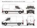 Mercedes Sprinter MWB High Roof Cargo Van L2H2 2017 Royalty Free Stock Photo