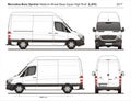 Mercedes Sprinter MWB Super High Roof Cargo Van L2H3 2017