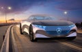 Mercedes Vision EQS. It`s the electric equivalent of the S class Royalty Free Stock Photo