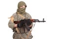 Mercenary with AK 47 gun