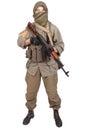 Mercenary with AK 47 Royalty Free Stock Photo