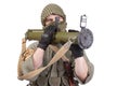 Mercenary with anti-tank rocket launcher - RPG 26 Royalty Free Stock Photo