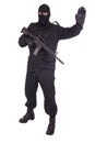 Mercenary with CAR15 rifle Royalty Free Stock Photo