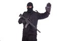 Mercenary with CAR15 rifle Royalty Free Stock Photo