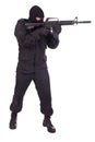 Mercenary with CAR15 rifle Royalty Free Stock Photo
