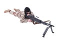 Mercenary with m60 machine gun Royalty Free Stock Photo