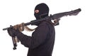 Mercenary with M60 machine gun Royalty Free Stock Photo