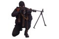 Mercenary with RPD 44 machine gun Royalty Free Stock Photo