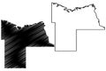 Mercer County, North Dakota State U.S. county, United States of America, USA, U.S., US map vector illustration, scribble sketch