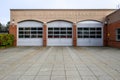 Downtown Mercer Island, fire station 91 with three bay doors