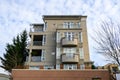 Downtown Mercer Island, stately mixed-use building, apartments on top floors