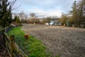 MERCER ISLAND, WA, USA Ã¢â¬â JANUARY 17, 2022: Luther Burbank Park, dog park off leash area with water access to Lake Washington Royalty Free Stock Photo