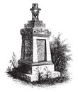 Mercer Monument,vintage illustration