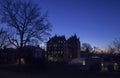 Mercer Museum at night in Doylestown, Pa. USA