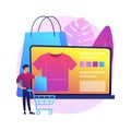 Merch clothing abstract concept vector illustration.