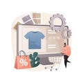 Merch clothing abstract concept vector illustration.