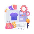 Merch clothing abstract concept vector illustration.