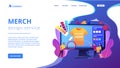 Merch clothing concept landing page