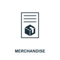 Merchandise icon. Creative element from business administration collection. Simple Merchandise icon for web design, apps and