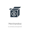 Merchandise icon vector. Trendy flat merchandise icon from e commerce and payment collection isolated on white background. Vector