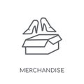 Merchandise linear icon. Modern outline Merchandise logo concept