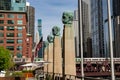 Merchandise Mart Hall of Fame sculptures Royalty Free Stock Photo