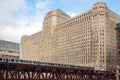 Merchandise Mart with Train Royalty Free Stock Photo