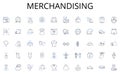 Merchandising line icons collection. Loans, Credit, Funding, Capital, Assets, Equity, Interest vector and linear Royalty Free Stock Photo