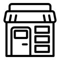 Merchandising store icon outline vector. Trade shopping supermarket