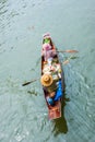 Merchant at Ampawa Floating market, Thailand Royalty Free Stock Photo