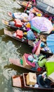 Merchant on boat and tourist Royalty Free Stock Photo