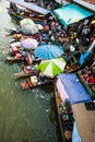 Merchant on boat and tourist Royalty Free Stock Photo