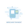 Merchant payment line concept. Simple